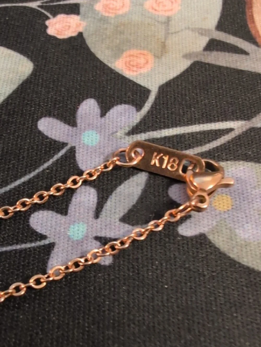 Rose Gold Letter K Pendant Necklace - Women's Jewelry